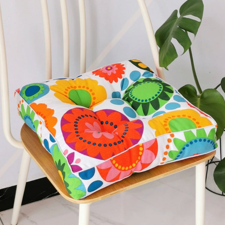 Bohemian Classic Square Chair Cushion Retro Bloom