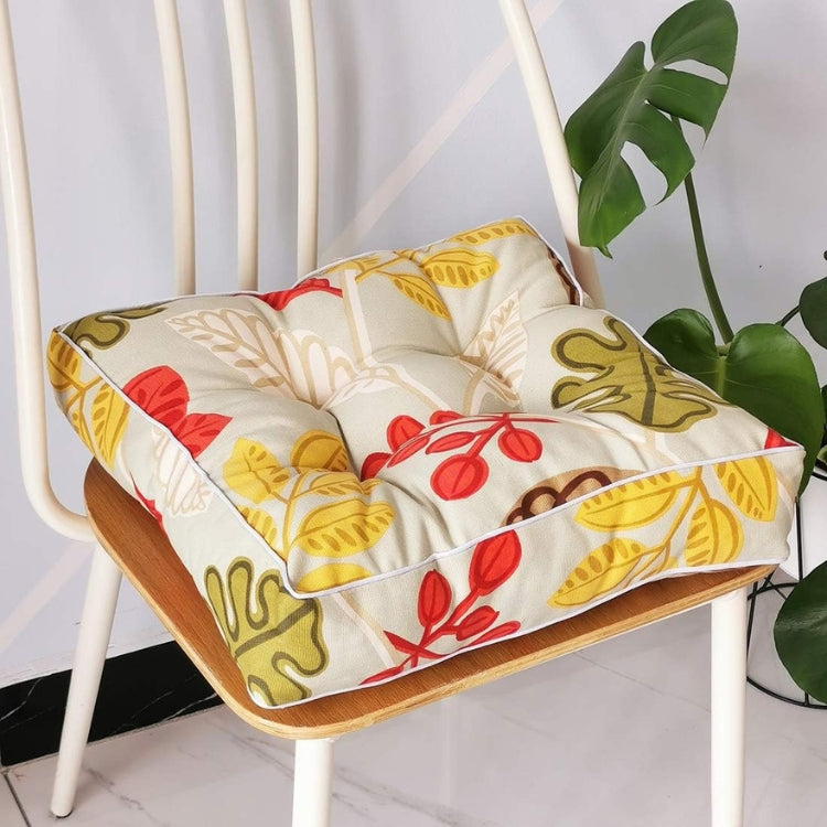 Bohemian Classic Square Chair Cushion Autumn Leaf