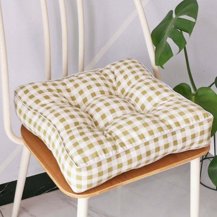 Bohemian Classic Square Chair Cushion Olive Check