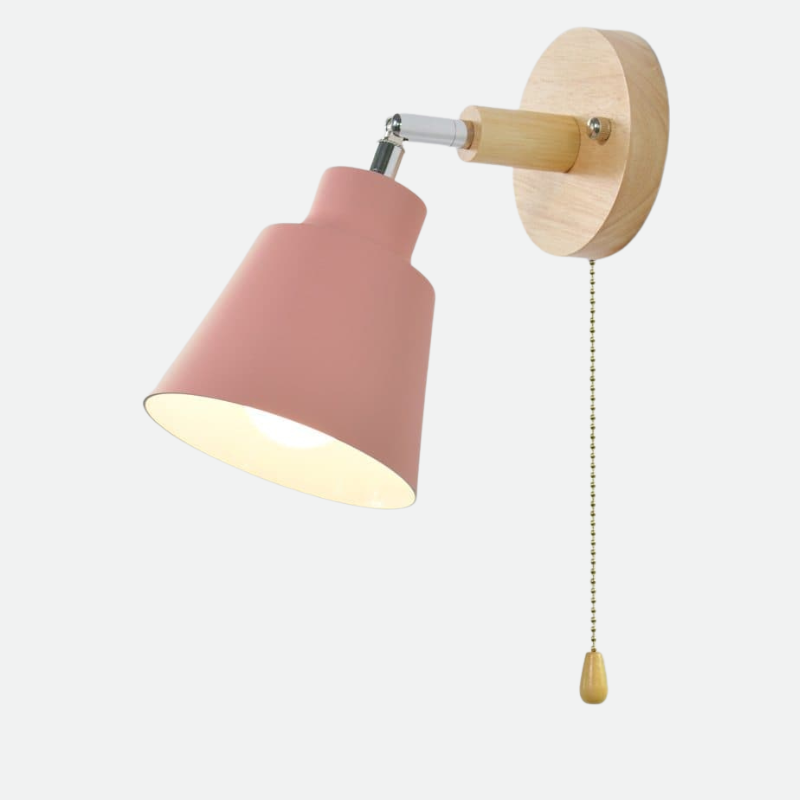 Claudia Rotating Wall Sconce Pull Chain Switch Pink