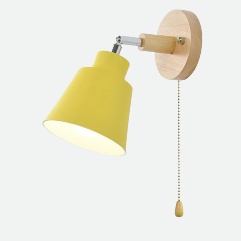 Claudia Rotating Wall Sconce Pull Chain Switch Yellow