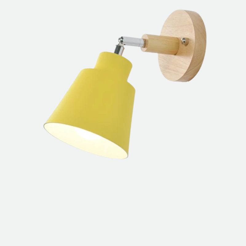 Claudia Rotating Wall Sconce No Pull Chain Switch Yellow