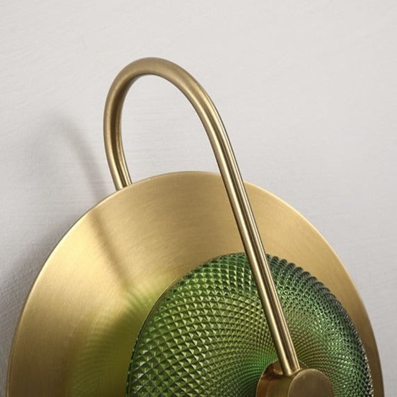 Cleo Engraved Glass & Brass LED Wall Light
