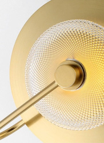 Cleo Engraved Glass & Brass LED Wall Light