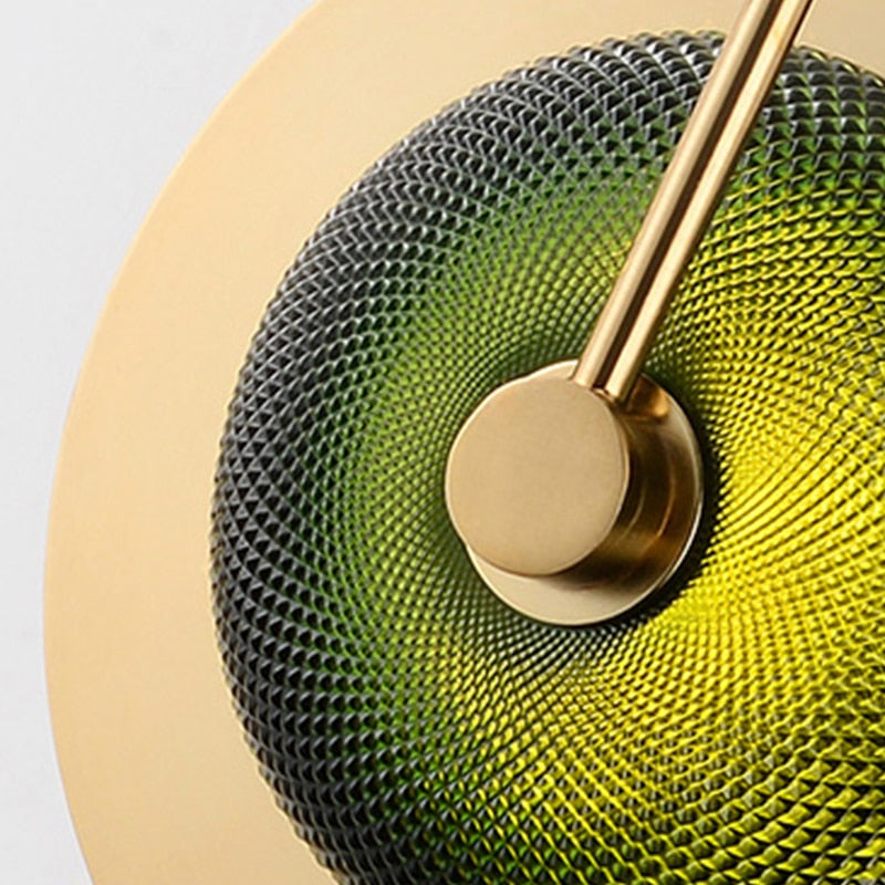 Cleo Engraved Glass & Brass LED Wall Light