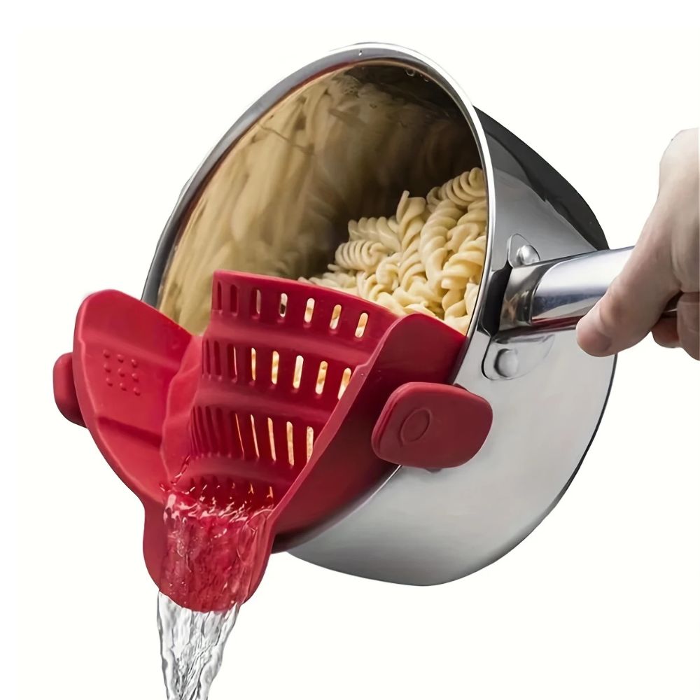 Clip-On Kitchen Strainer Red