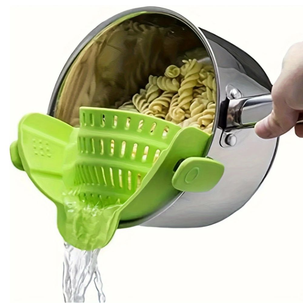Clip-On Kitchen Strainer Green