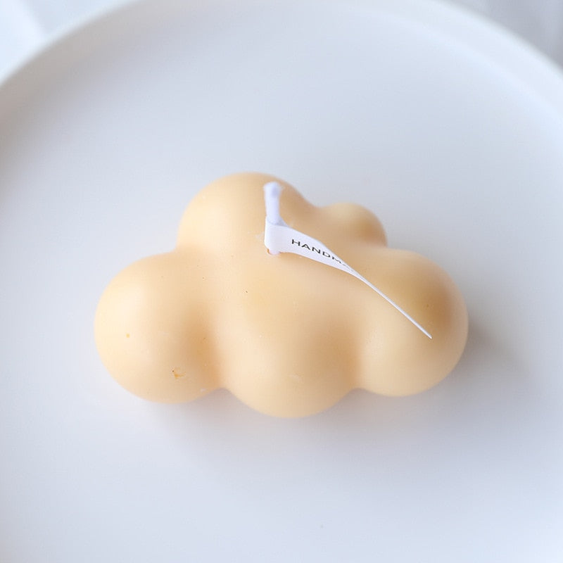 Cloud Paint Decorative Candle Yellow