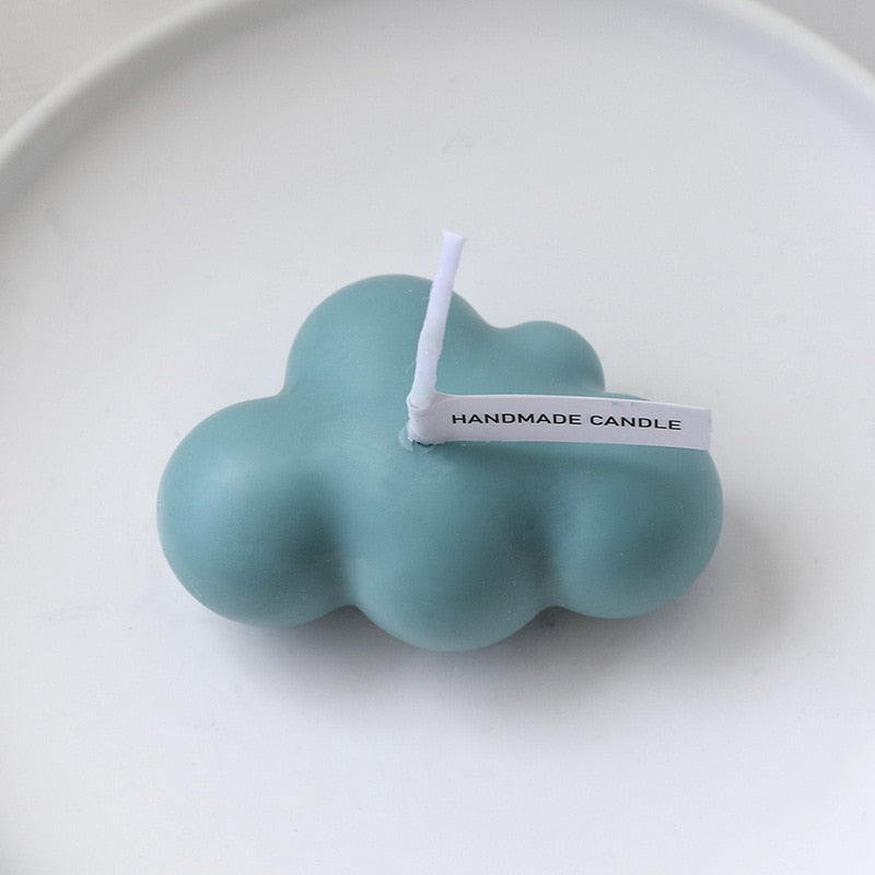 Cloud Paint Decorative Candle Blue