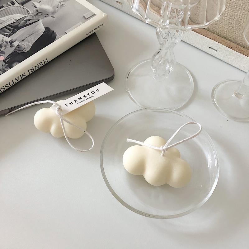 Cloud Paint Decorative Candle