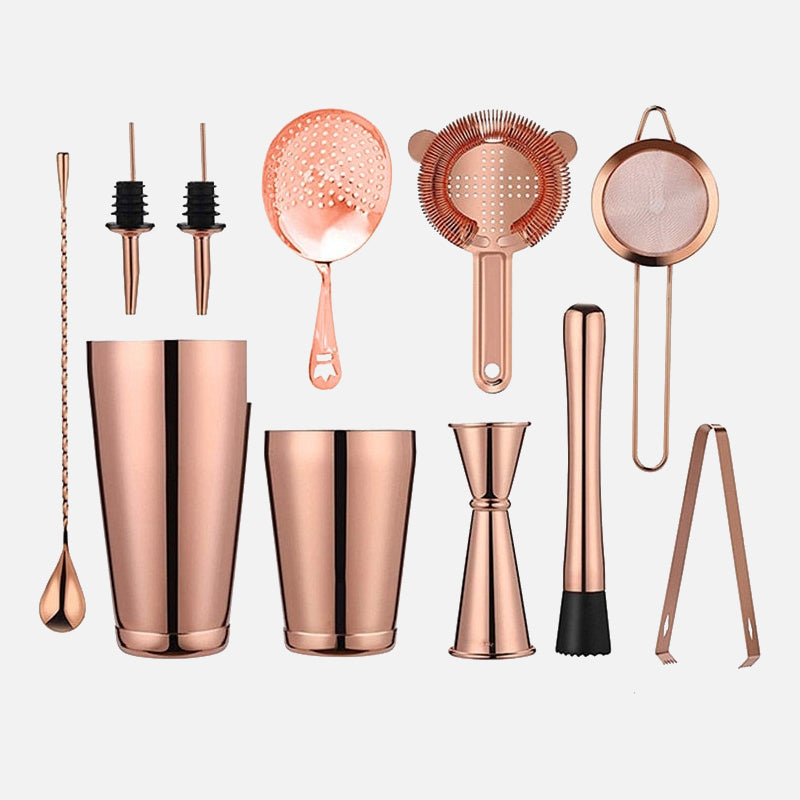 Cocktail Shaker Bar Set Copper