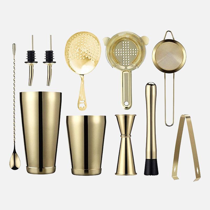 Cocktail Shaker Bar Set Gold