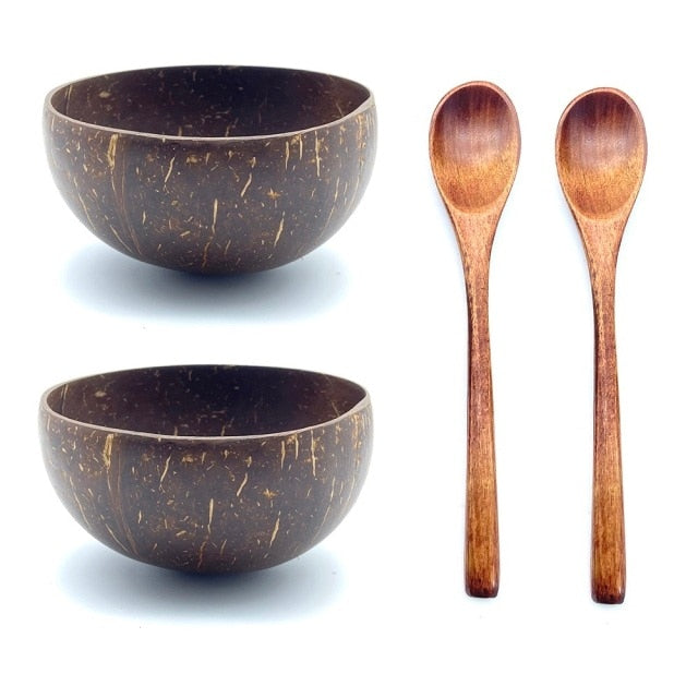Coco Natural Bowl Set 2x Bowl + 2x Spoon