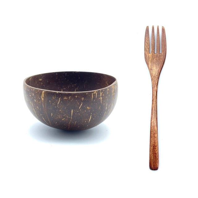 Coco Natural Bowl Set Fork + Bowl