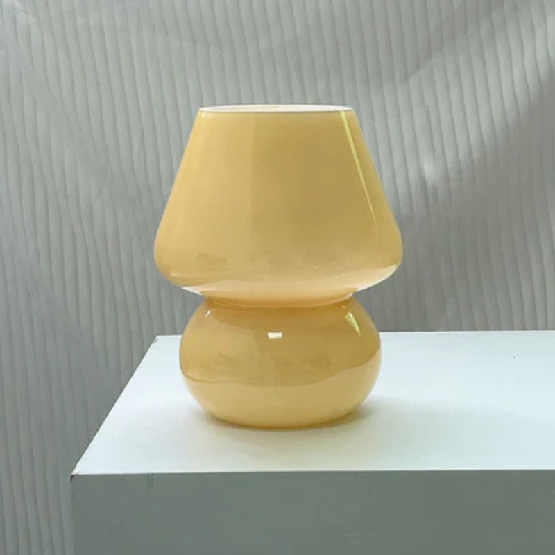 Coco Swirl Glass Table Lamp Yellow Solid