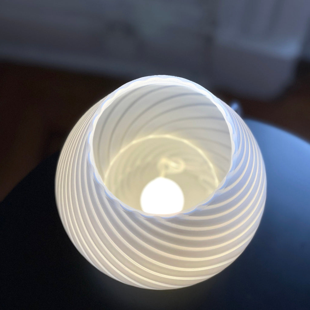 Coco Swirl Glass Table Lamp - Final sale