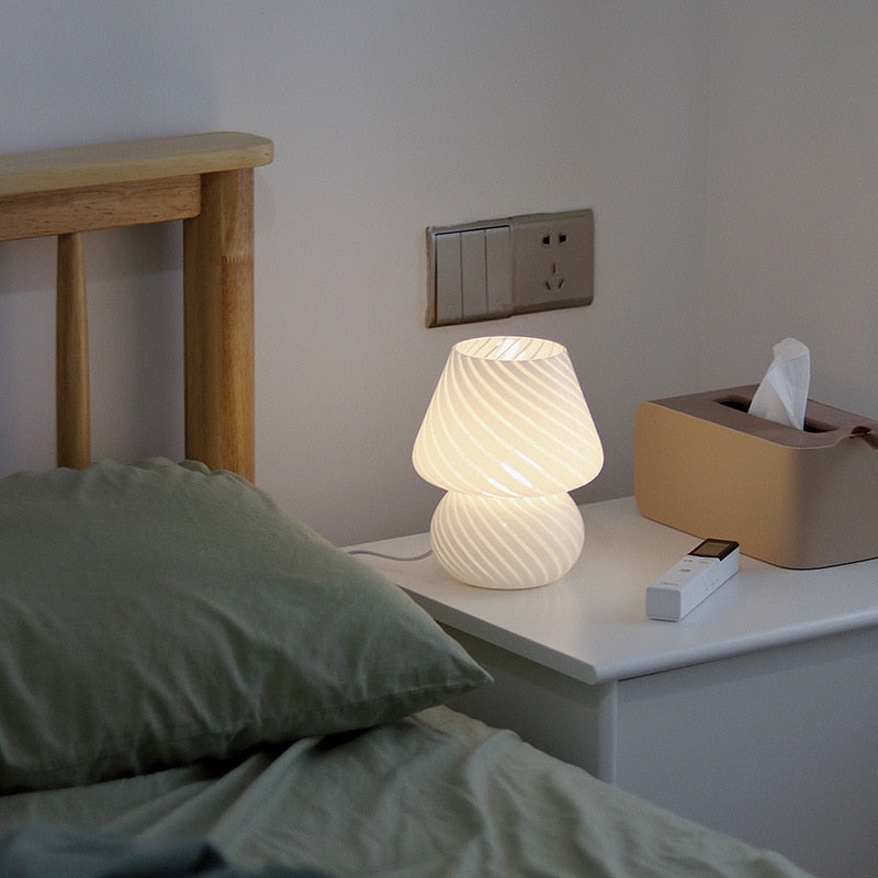 Coco Swirl Glass Table Lamp - Final sale