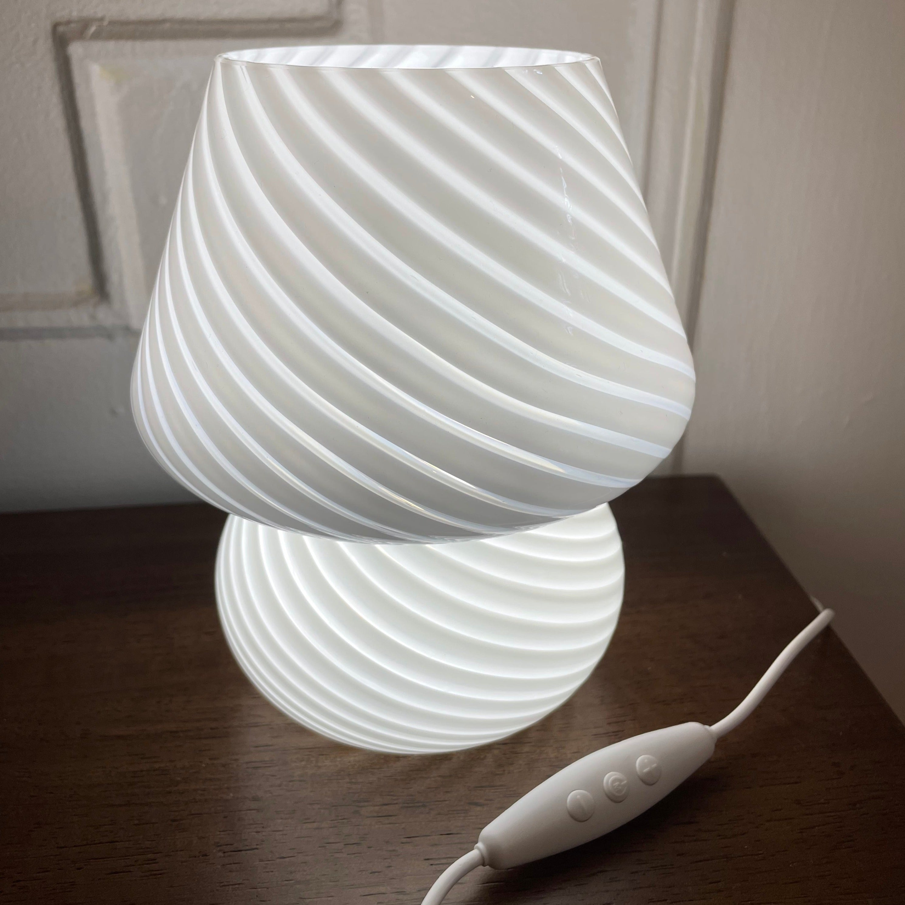 Coco Swirl Glass Table Lamp - Final sale
