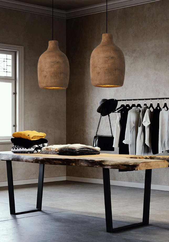 Cocoon Ceramic Resin Pendant Lamp