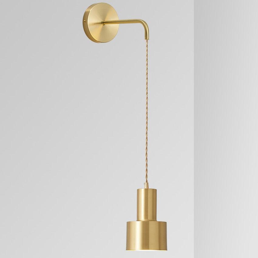 Colgando Gold Tone Wall Lamp