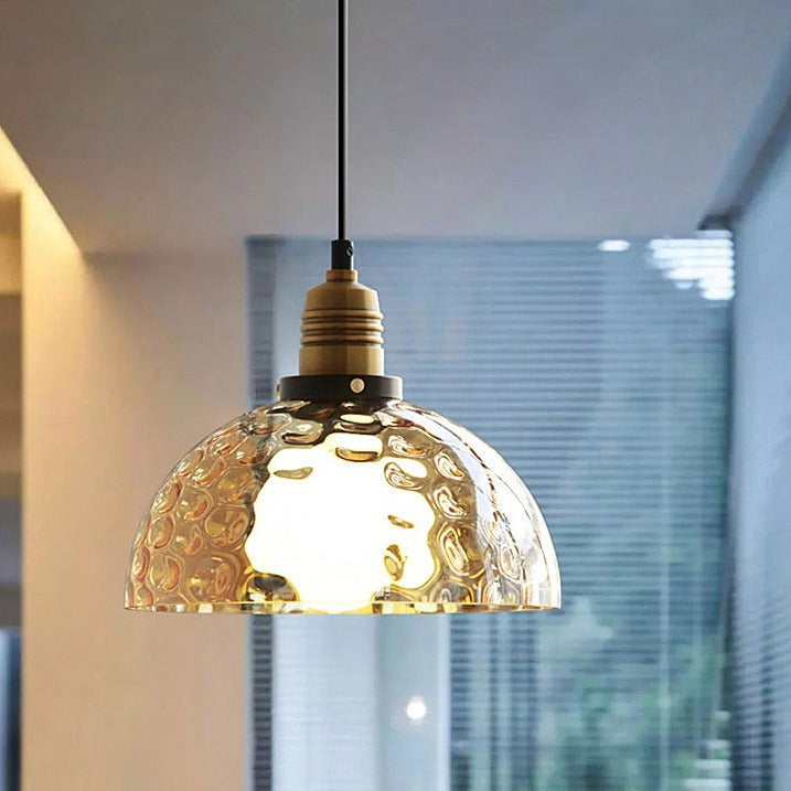 Coliseum Hammered Glass LED Pendant Light