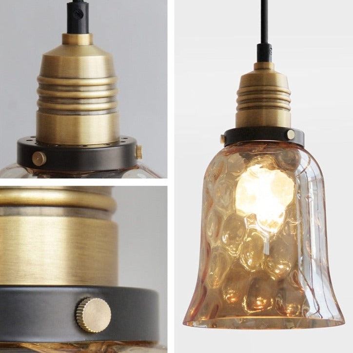 Coliseum Hammered Glass LED Pendant Light
