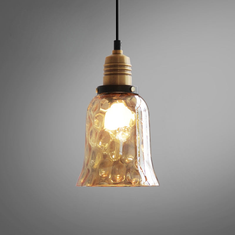 Coliseum Hammered Glass LED Pendant Light