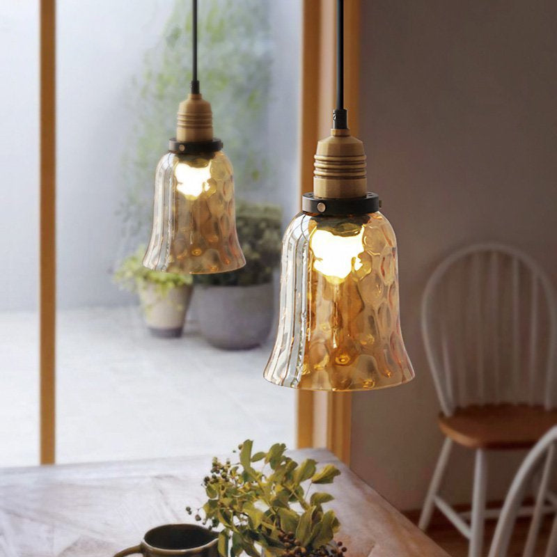 Coliseum Hammered Glass LED Pendant Light
