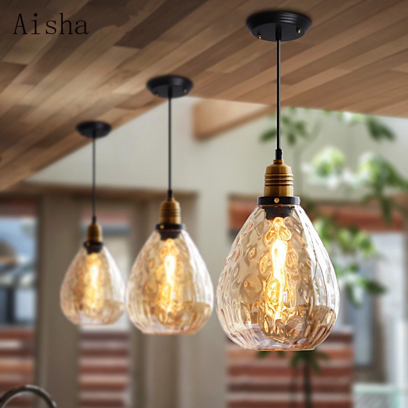 Coliseum Hammered Glass LED Pendant Light