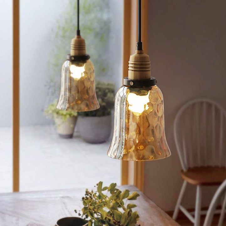 Coliseum Hammered Glass LED Pendant Light