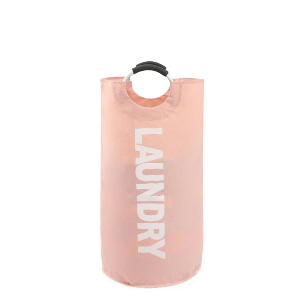 Collapsible Oxford Cloth Laundry Basket Soft Pink