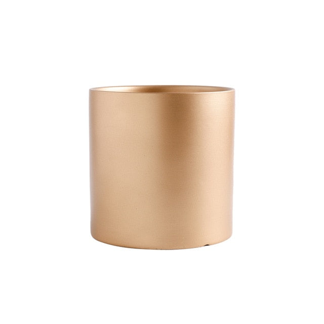 Color Clay 3" Mini Ceramic Succulent Planter Gold