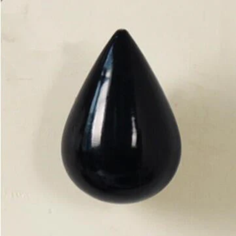 Color Drop Shapes Wooden Hook & Holder Black