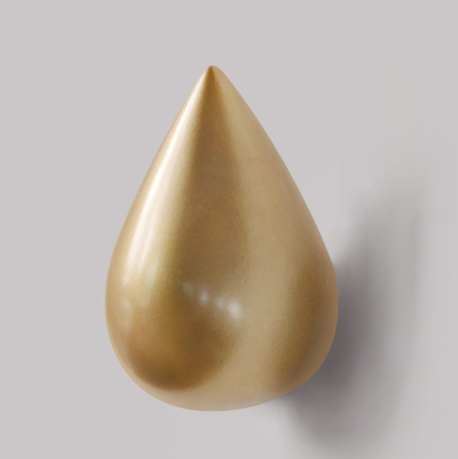 Color Drop Shapes Wooden Hook & Holder Gold