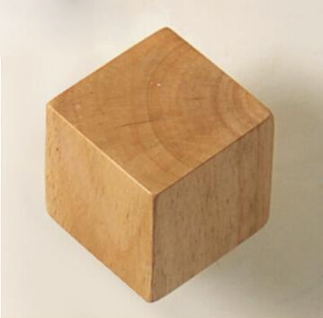 Color Drop Shapes Wooden Hook & Holder Dice Natural