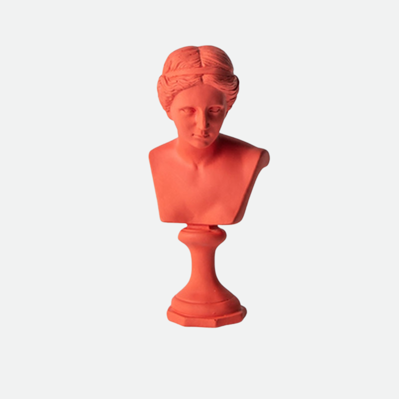 Color Fuse Mini Neoclassical Sculpture Red Maiden