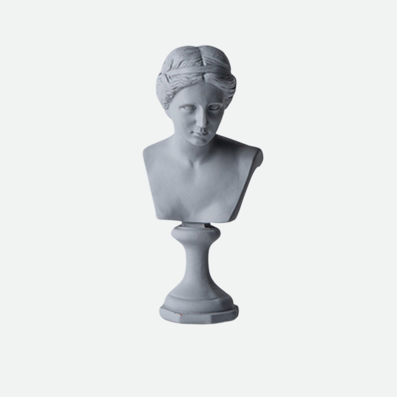 Color Fuse Mini Neoclassical Sculpture Grey Maiden