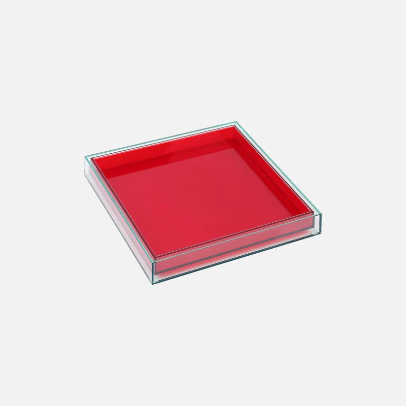Color Pop Acrylic Serving Tray Red