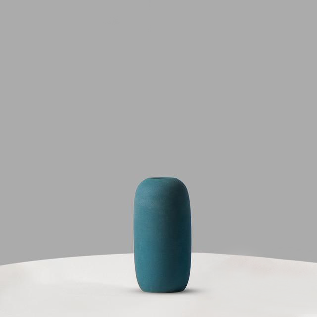 Color Rich Ceramic Vases Teal 15.5x6cm