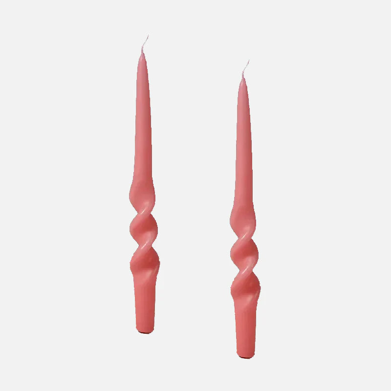 Color Twist Candle Set Pink