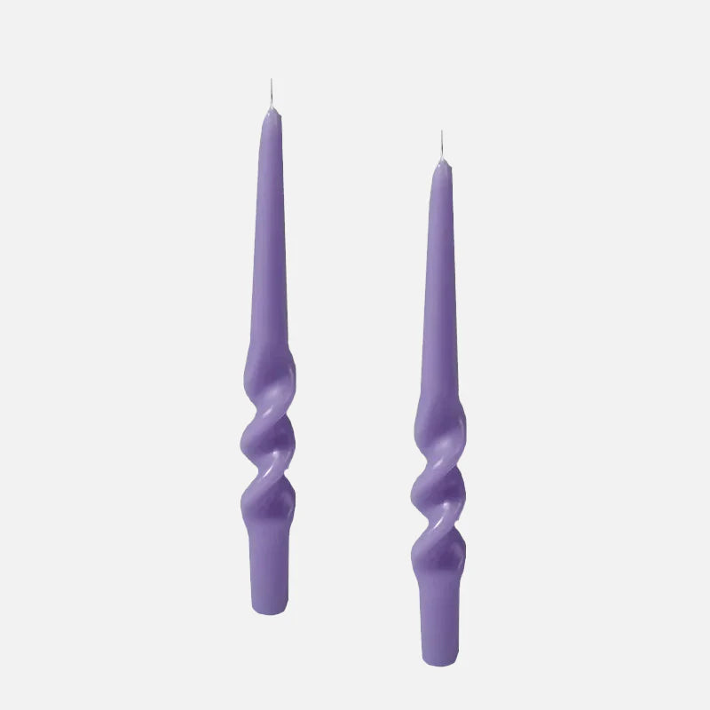 Color Twist Candle Set Purple