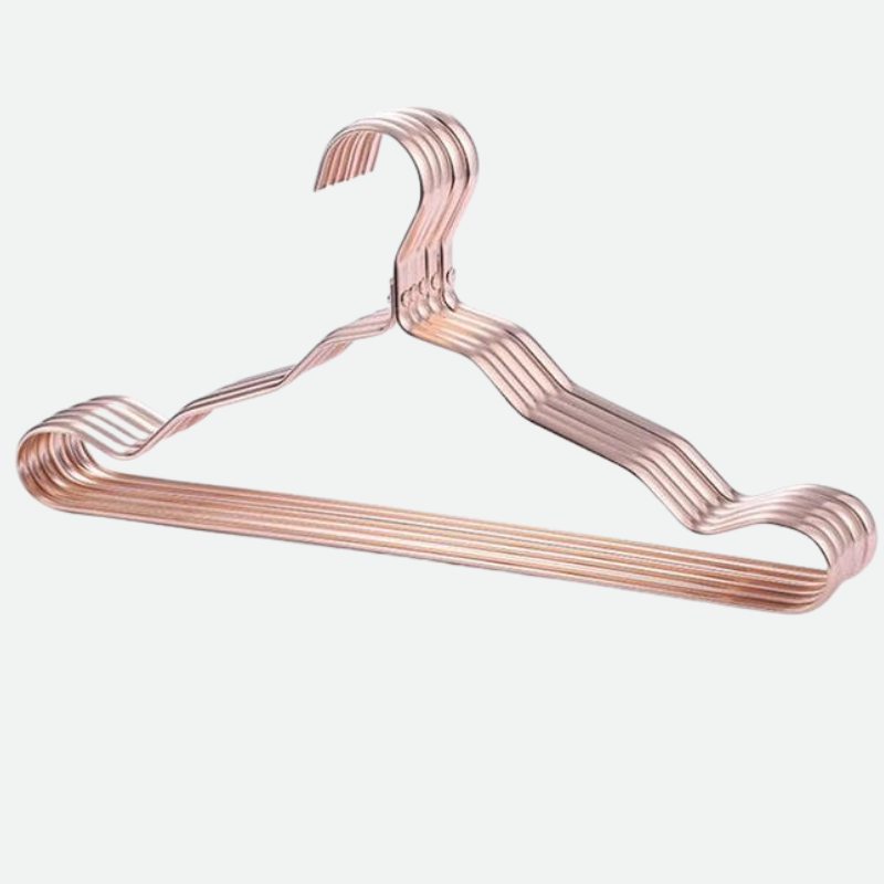Colored Aluminum Clothes Hanger Set Rose Gold