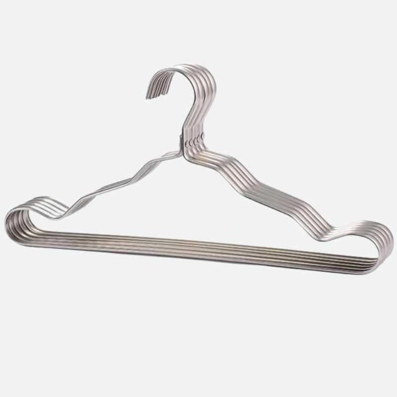 Colored Aluminum Clothes Hanger Set Antique Silver