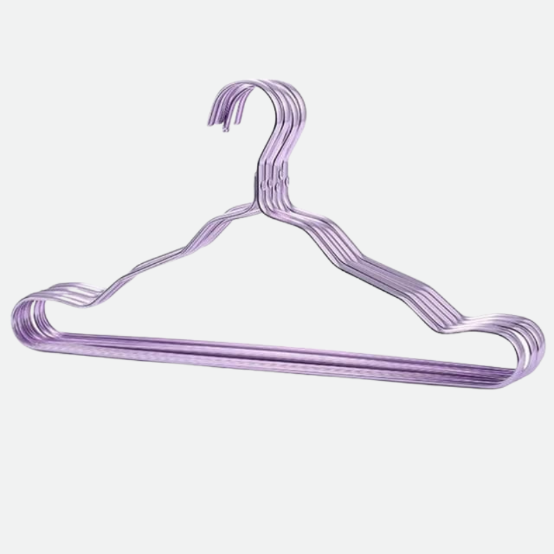 Colored Aluminum Clothes Hanger Set Violet