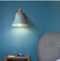 Colored Bell Metal & Wood LED Wall Light