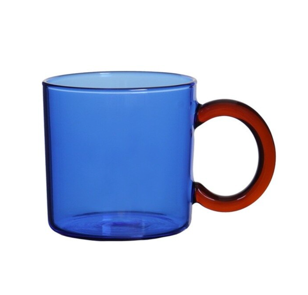 Colored Borosilicate Glass Mugs Blue