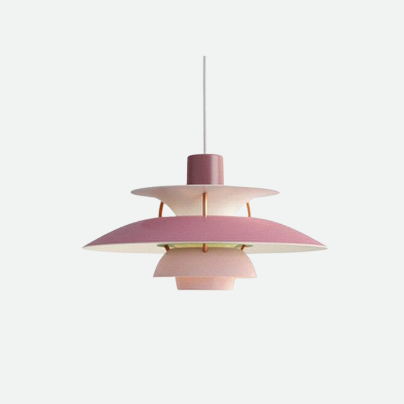 Colored Layered Pendant Light Rose