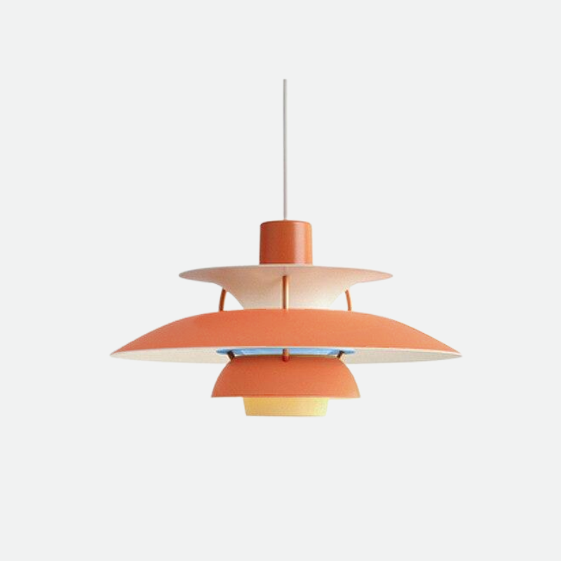 Colored Layered Pendant Light Orange