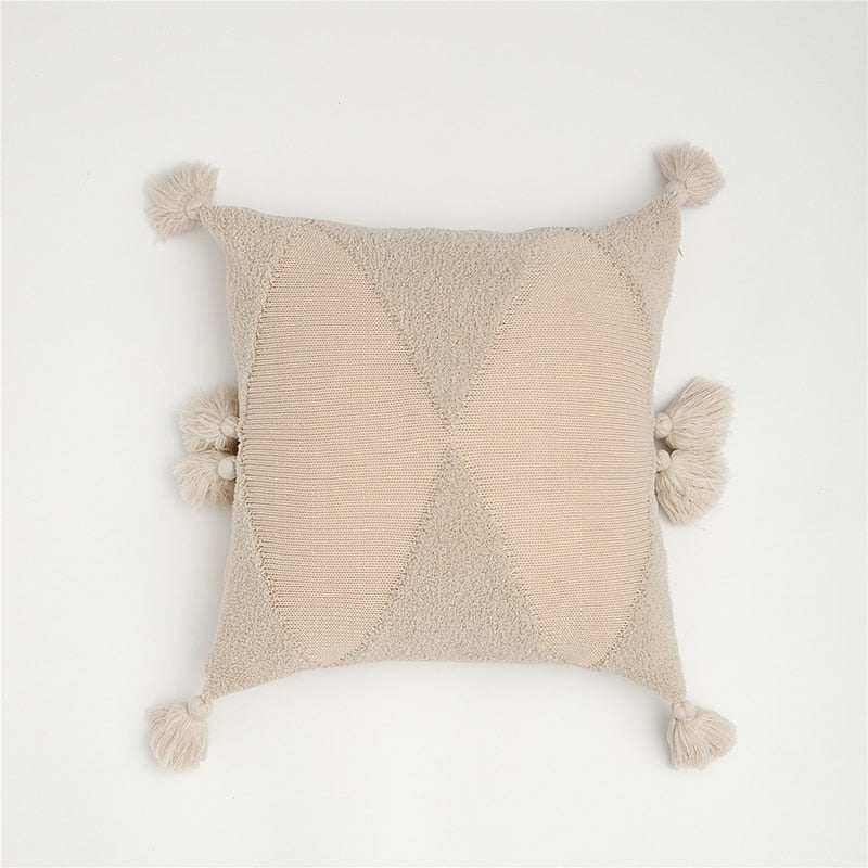 Colorful Cushion Pillow Cover Beige