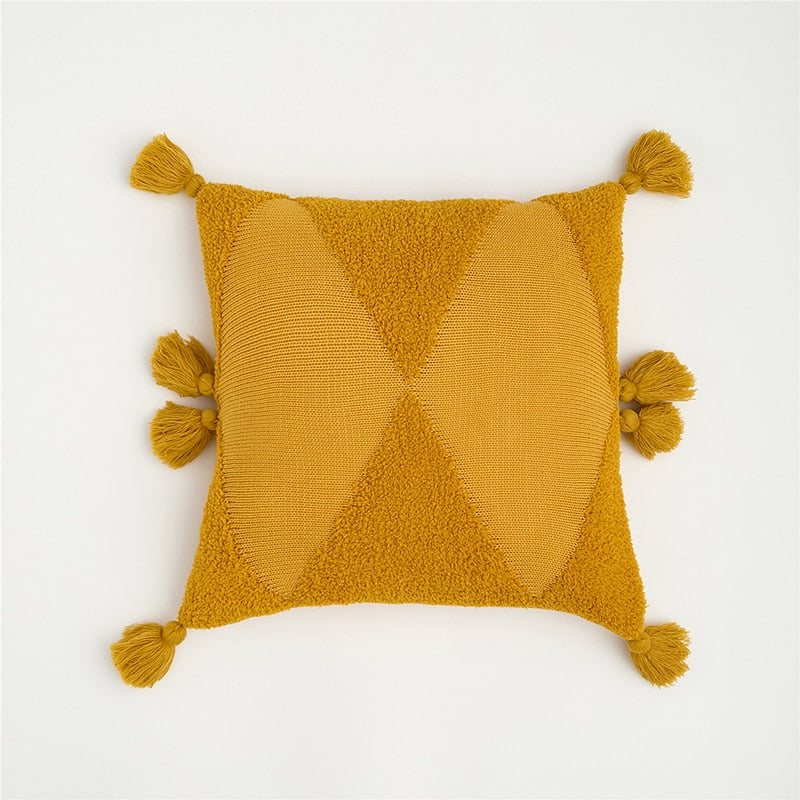 Colorful Cushion Pillow Cover Mustard Yellow